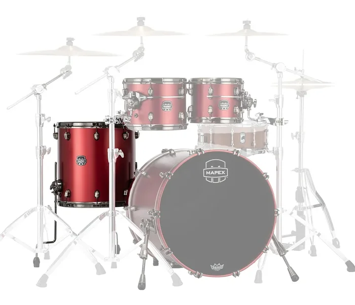 Mapex Saturn Evolution Maple Blend 18 ” x 16 ” Floor Tom In Tuscan Red