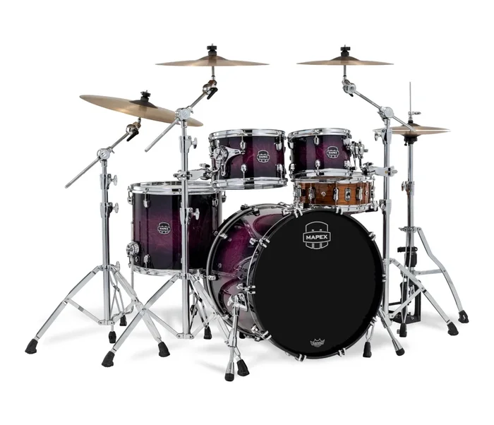 Mapex Saturn VI 22 ” 4-Piece Fast Rock Shell Pack in Royal Purple Burst