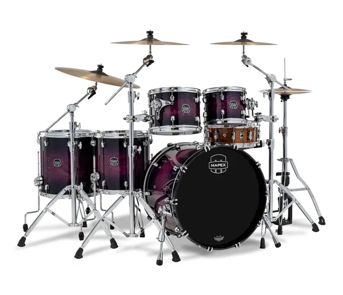 Mapex Saturn VI 22 ” 5-Piece Studioease Shell Pack in Royal Purple Blast