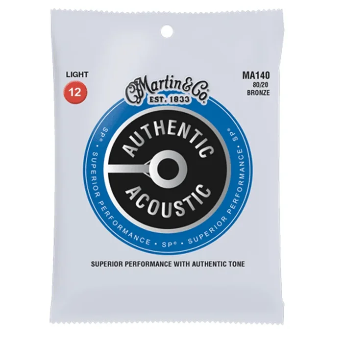 MARTIN MA140 80/20 Bronze Light Acoustic Guitar Strings