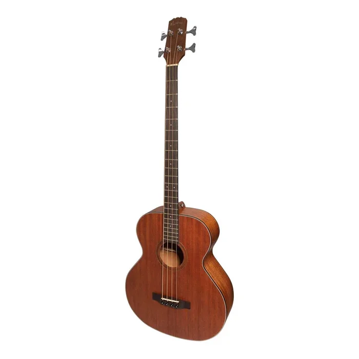 Martinez ‘Natural Series’ Solid Mahogany Top Acoustic-Electric Bass Guitar (Open Pore)