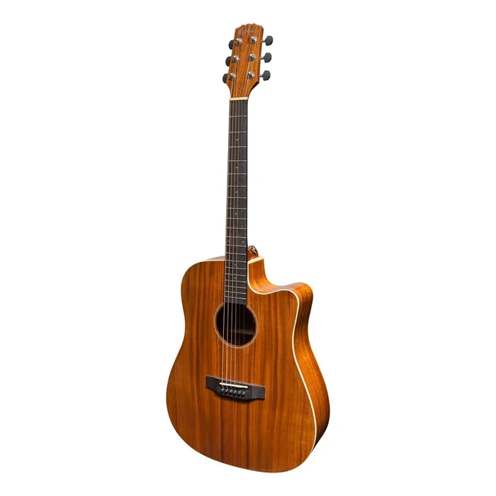 Martinez ‘Southern Star’ Series Koa Solid Top Acoustic-Electric Dreadnought Cutaway Guitar (Natural Gloss)