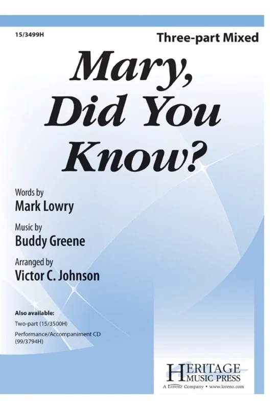 Mary Did You Know? 3 Part Mixed (Octavo)