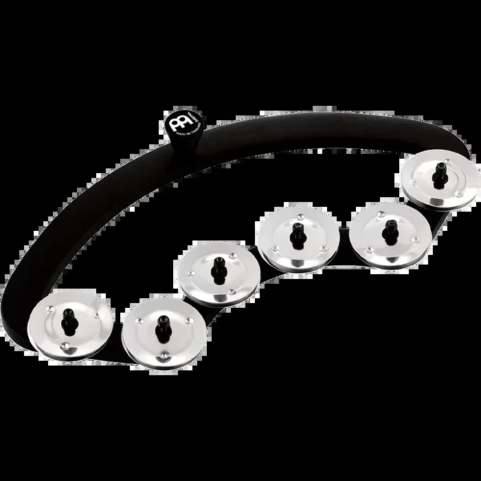MEINL PERCUSSN BBTA2BK Backbeat Tambourine, For 13 ” – 14 ” drums, Stainless steel jingles