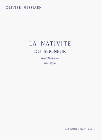 Messiaen : La Nativite Du Seigneur Vol 4: Dieu Parmi Nous Organ (Leduc)