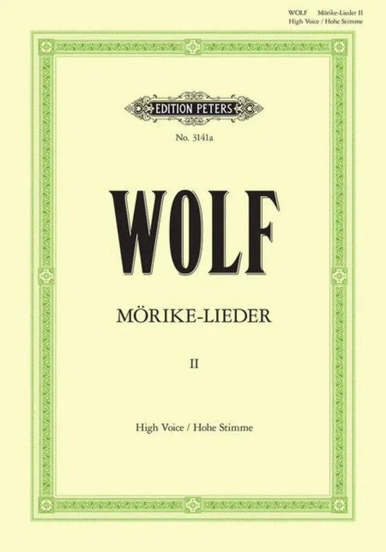 Morike Lieder Book 2 Nos 13-24 High-Med Ger/Eng (Softcover Book)