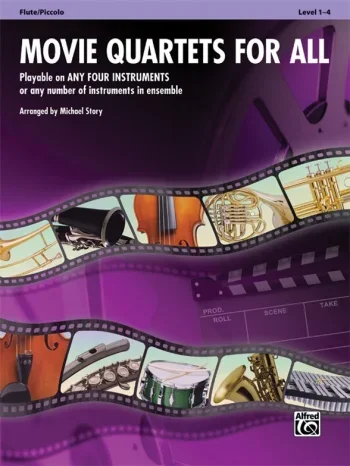 Movie Quartets For All: Flute/Piccolo: Level 1-4: (Arr Story)