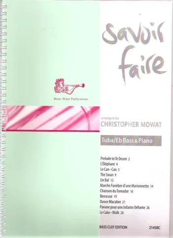 Mowat : Savoir Faire: Tuba/Eb Bass & Piano Bass Clef
