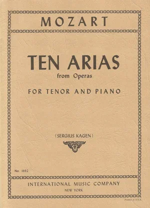 Mozart : 10 Arias: Tenor Voice and Piano (International)