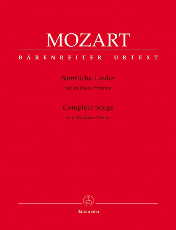 Mozart: Complete Songs for Medium Voice