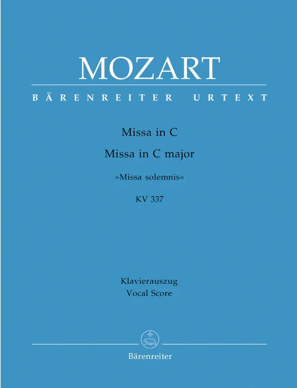 Mozart: Missa Solemnis in C K337 – Vocal Score
