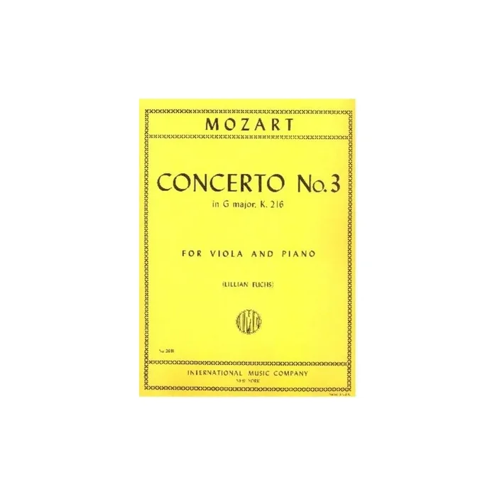 Mozart, Wolfgang Amadeus – Concerto No.3 in G major K.216