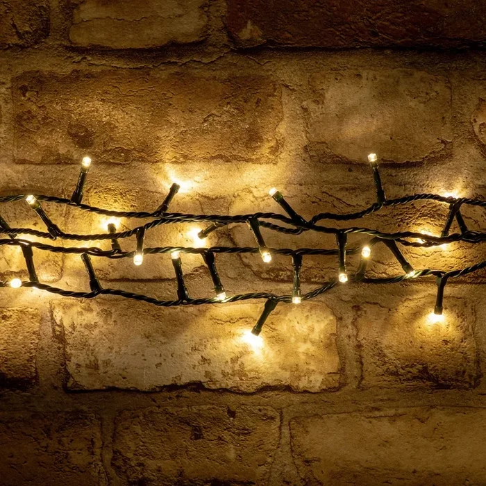 Multi-Sequence LED Indoor/Sheltered Outdoor String Lights with 24-Hour Auto-Timer