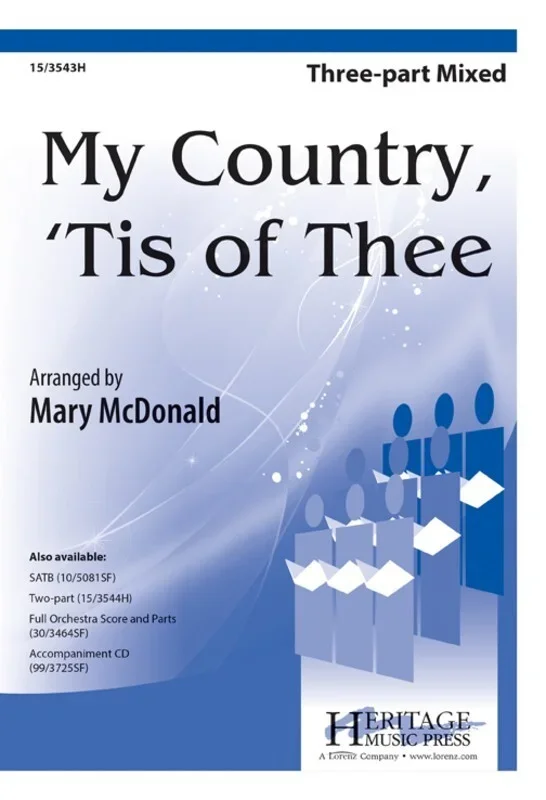 My Country Tis Of Thee 3 Part Mixed (Octavo)