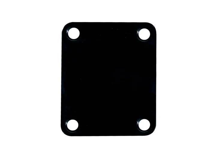 Neck mounting plate, 64,2x51mm, rectangular, black