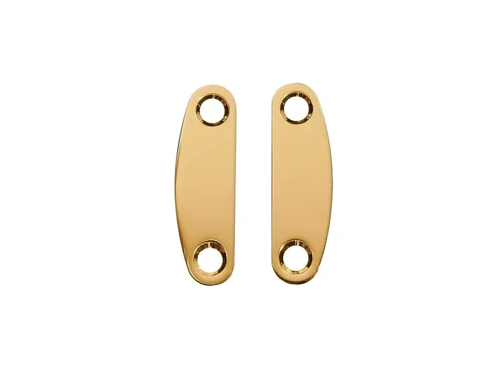 Neck mounting plates, 50,5×15,1mm, 2 pcs, gold