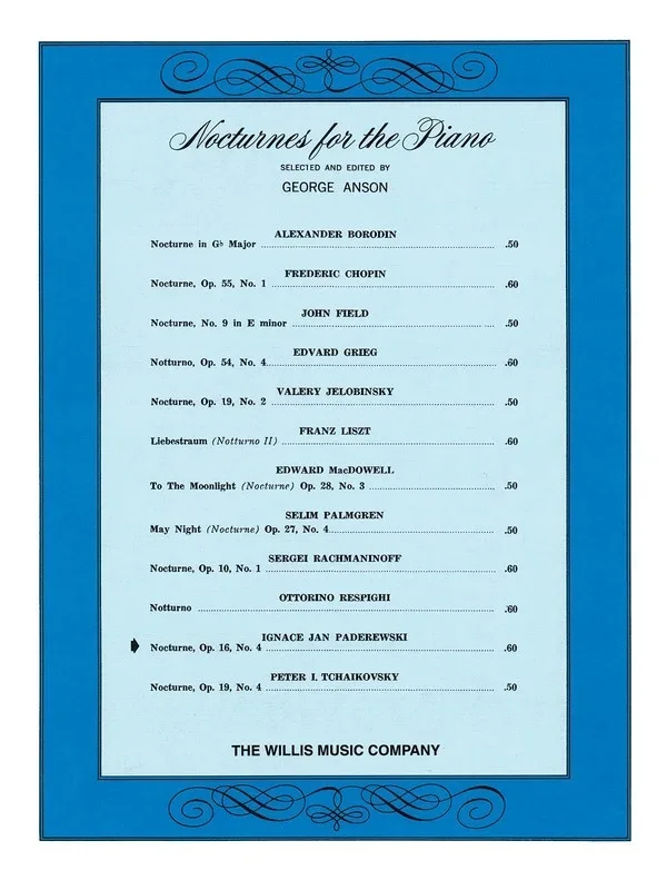 Nocturne Op 16 No 4 (Sheet Music)