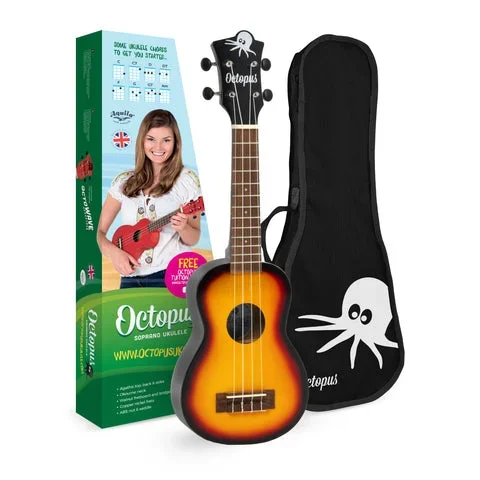 Octopus Academy Soprano Ukulele – Old Violin Burst