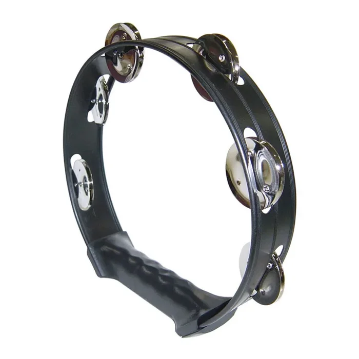 Opus Percussion 8″ Tambourine with Single-Row Jingles in Black