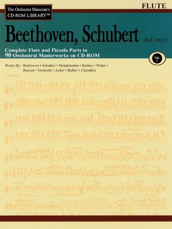 Orchestra Cd Rom Libarary: Flute: Vol 1: Beethoven, Schubert