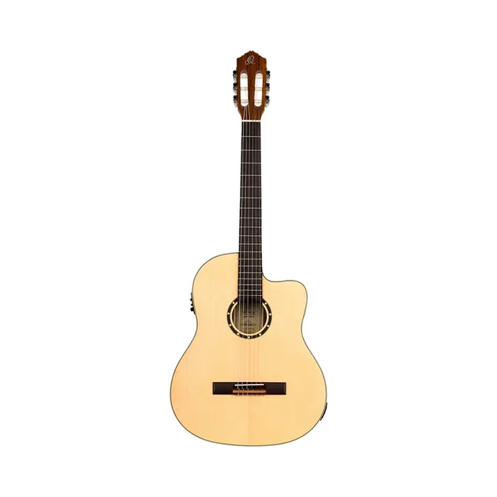 Ortega Family Series RCE125SN Thinline Acoustic-Electric Classical Guitar – Satin Natural