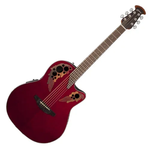 Ovation Celebrity Elite Acoustic Electric Mid Depth Bowl in Ruby Red – CE44RR