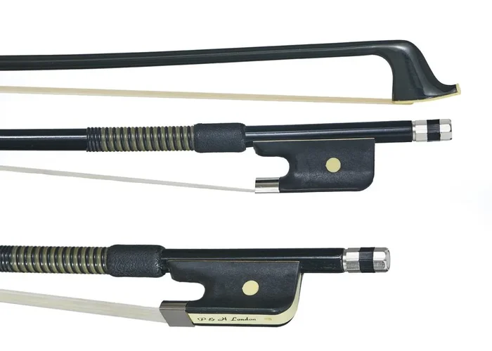 P & H Cello Bow Fibreglass, Natural Hair, Black 4/4