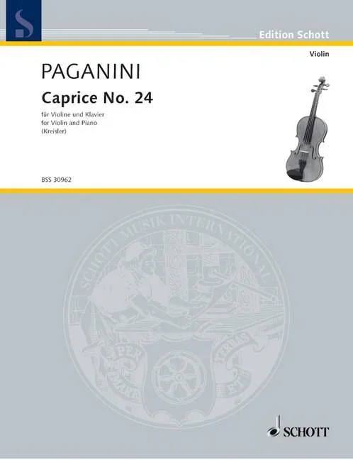 Paganini, Niccolò : Paganini, Niccolò : Caprice No. 24 A Minor, – violin and piano – Schott Digital