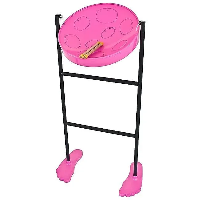 Panyard W1067 Jumbie Jam Pink Steel Drum Pan Ready-To-Play-Kit w/ Pink Fun Feet