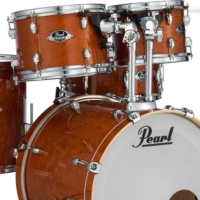 Pearl Export EXL 5 Piece Drumkit & Hardware in Honey Amber w/Zildjian Cymbal Pack no Throne – EXL705NZPC249
