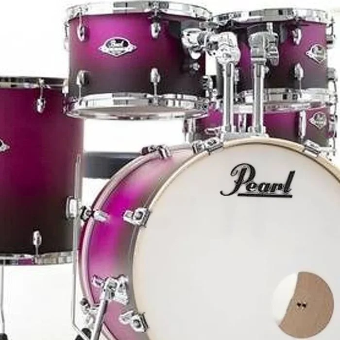 Pearl Export EXL 5 Piece Drumkit & Hardware in Raspberry Sunset w/o Cymbals or Throne – EXL725PC217