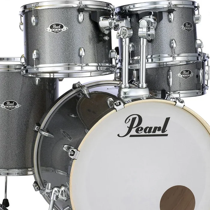 Pearl Export EXX 5 Piece Drumkit & Hardware in Grindstone Sparkle w/Zildjian Cymbal Pack/no Throne – EXX785ZPC708