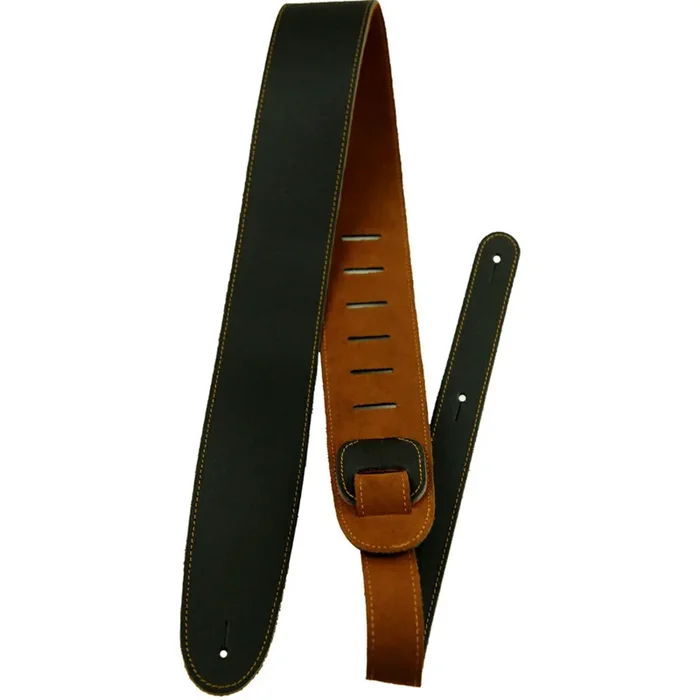Perris 2.5″ Reversible Black Leather & Natural Suede Guitar Strap