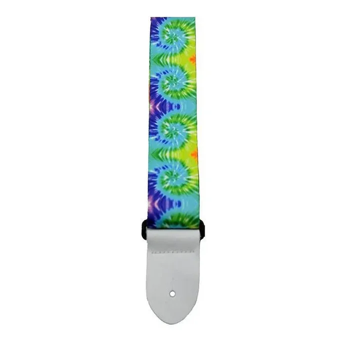 Perris 2 Inch Hippy Collection Psychodelic Guitar Strap with White Leather ends