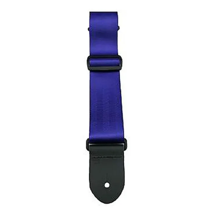 Perris PS1696 2 Purple Seatbelt Style Guitar Strap with Black Leather ends