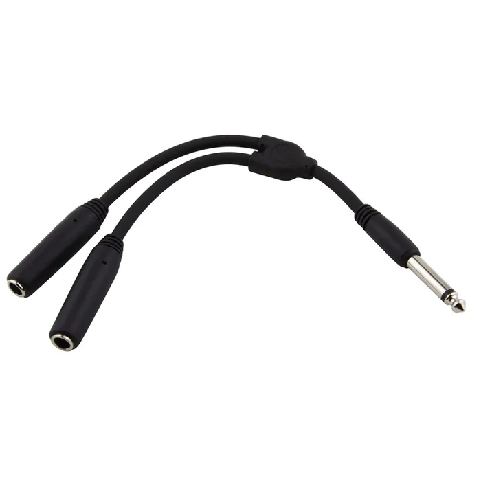 Pig Hog PYM214M 6 ” Y Cable, Mono 1/4 “(m)-Dual Mono 1/4 “(f)