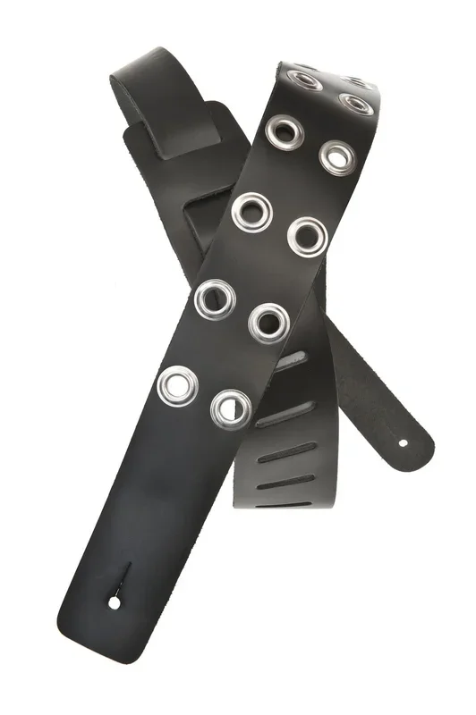 Planet Waves Metal Collection Leather Guitar Strap, Grommet 2