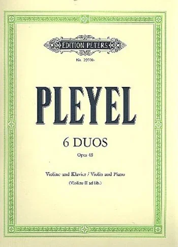 Pleyel : 6 Duos Op.48: 2 Violins & Piano (Peters)