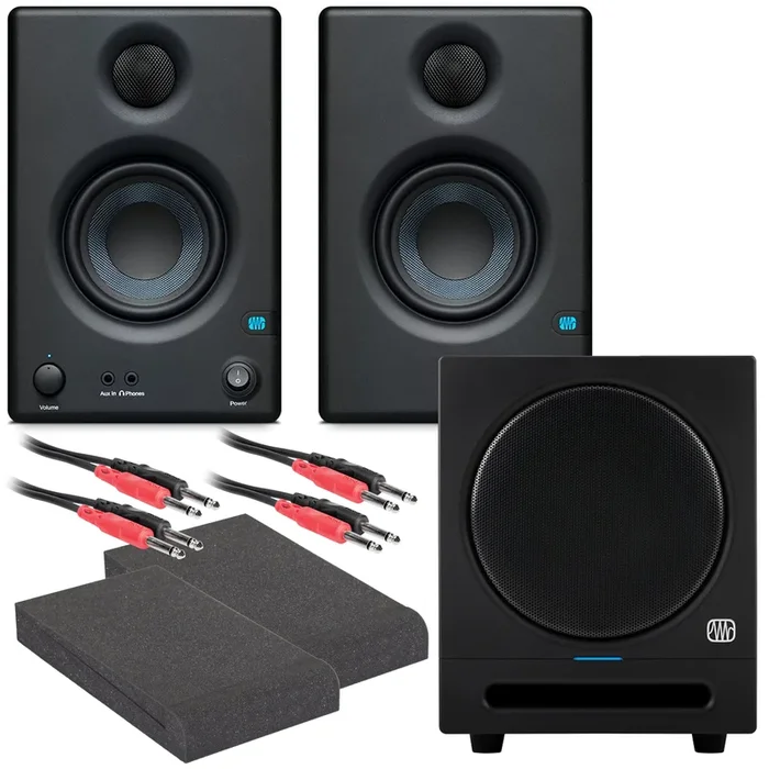 PreSonus Eris 3.5 Powered Studio-Monitors (Pair) SUB PAK