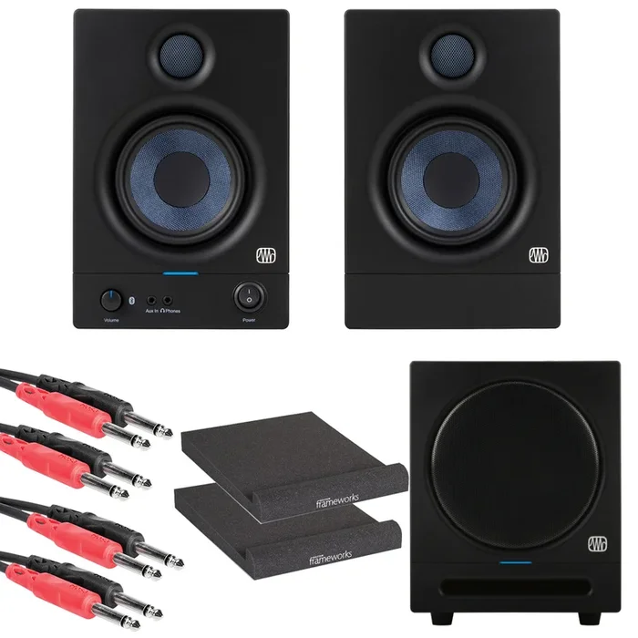 PreSonus Eris 4.5BT Powered Studio-Monitors (Pair) with Bluetooth SUB PAK