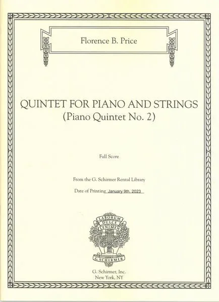 Price: Piano Quintet No. 2