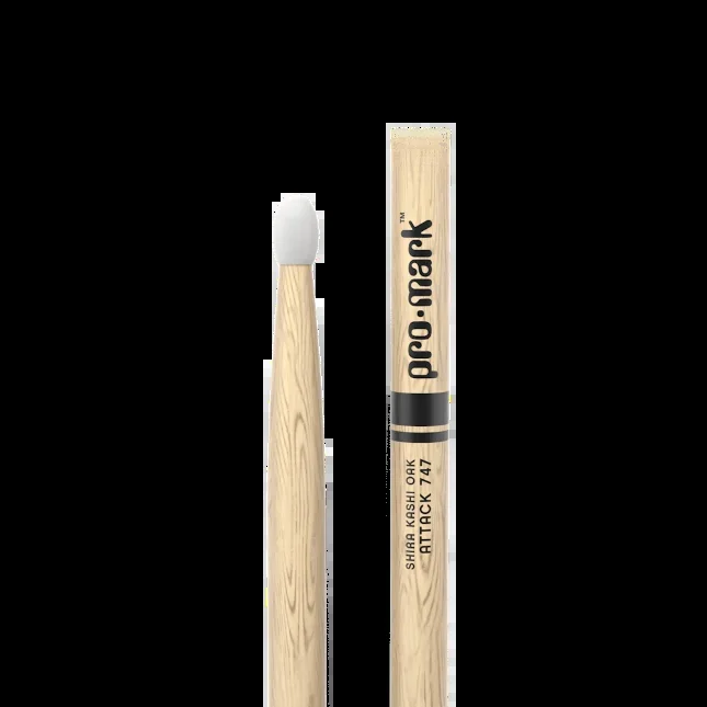 Pro-Mark PW747N Classic Forward 747 Shira Kashi Oak Nylon Tip (Pair) Drum Sticks