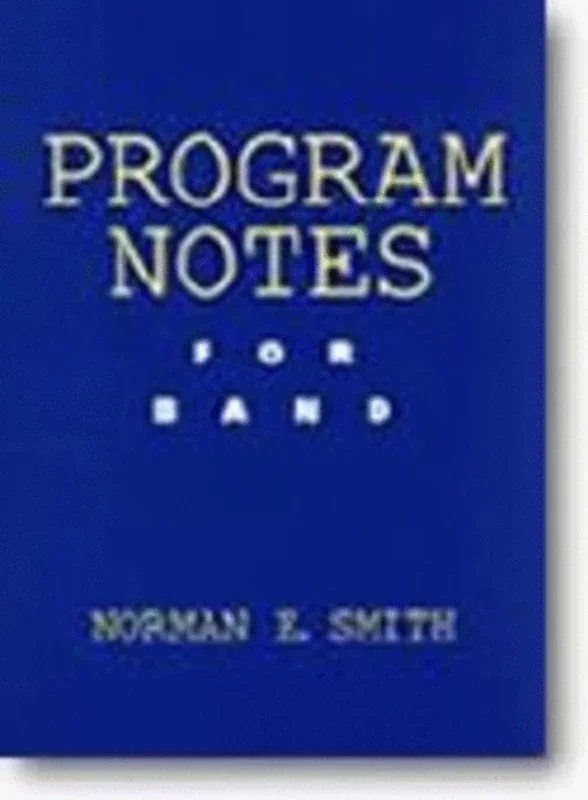 Program Notes For Band Book