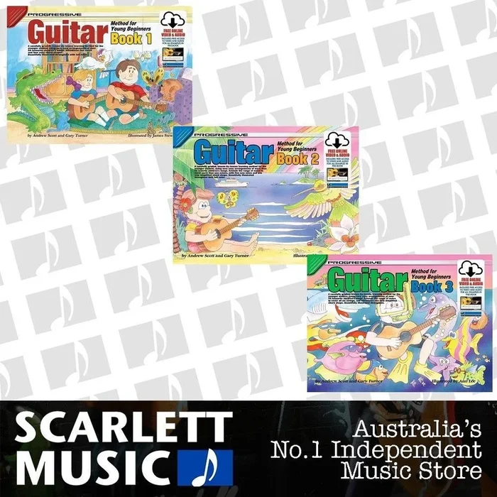 Progressive Guitar Method For Young Beginners Books 1 2 3 W’ Online Media Bundle Book