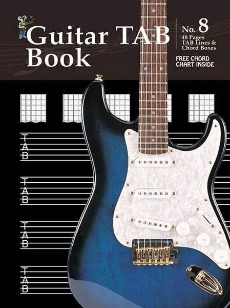 Progressive Manuscript Book 8 Guitar TAB. 48-Pages/Tab Lines/Chord Boxes Book