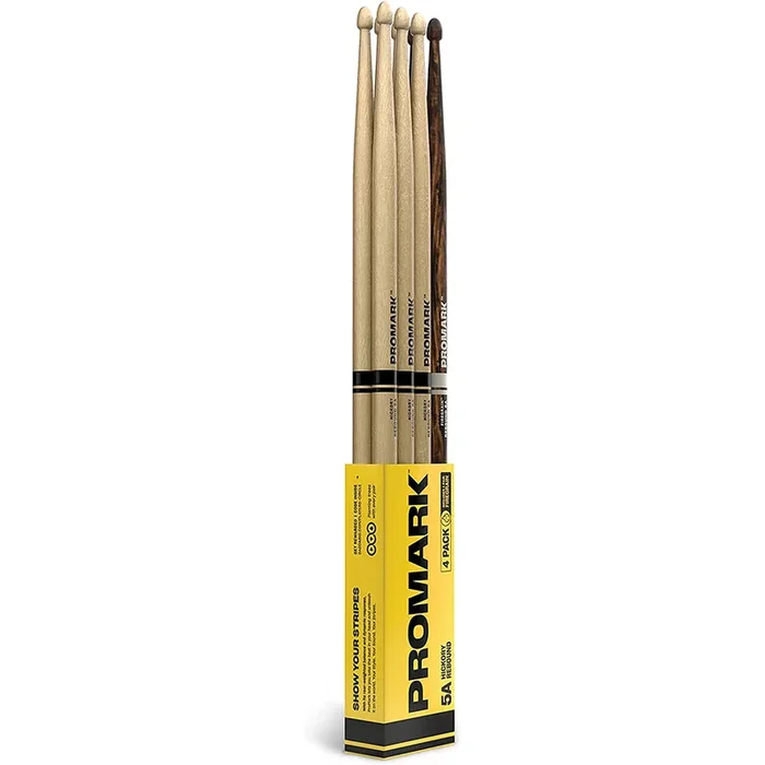 Promark Rebound 5A Bonus 4 Pack (3 Hickory + 1 Firegrain)