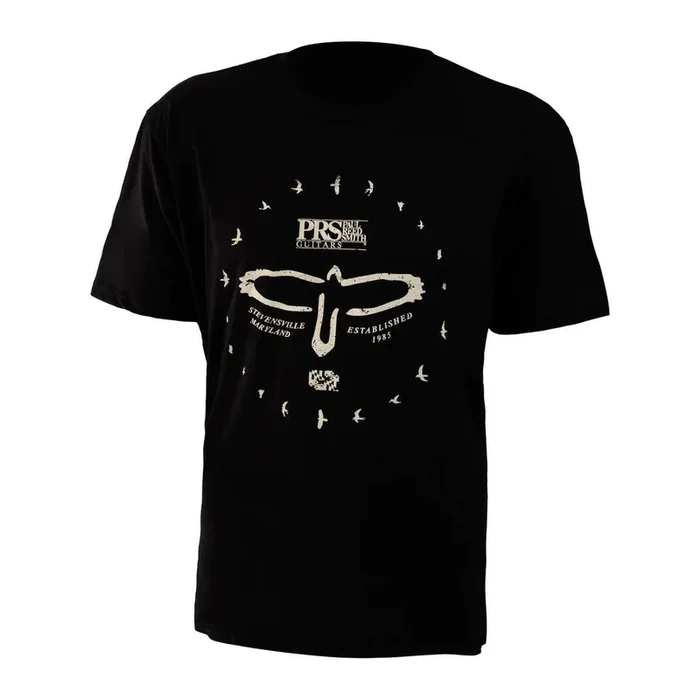PRS 111986004001 Large Circle of Birds Tee, Black