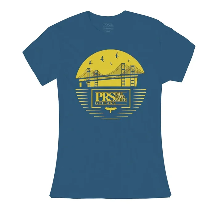 PRS Women’s Bay Bridge T Shirt in Yellow/Blue 2XL – 108478006029