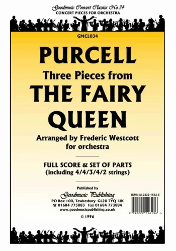 Purcell : 3 Pieces From The Fairy Queen Orchestra Score And Parts