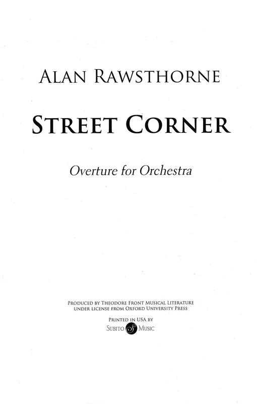 Rawsthorne: Overture to ‘Street Corner’